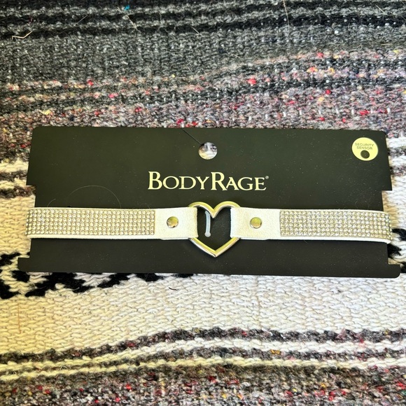 Spencer's | Jewelry | Nwt Spencers Body Rage White Rhinestone Heart ...
